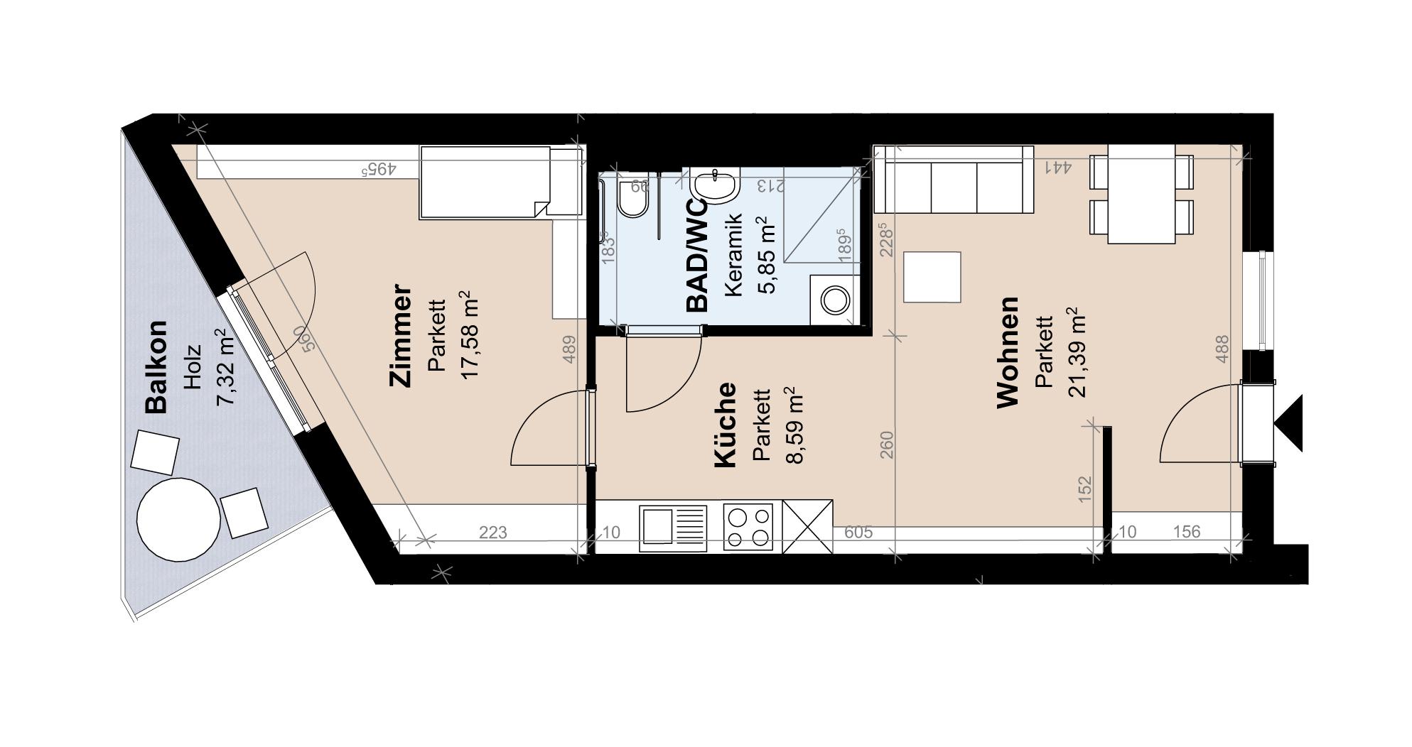 Gef&ouml;rderte Neubauwohnung mit Balkon im 4. Stock