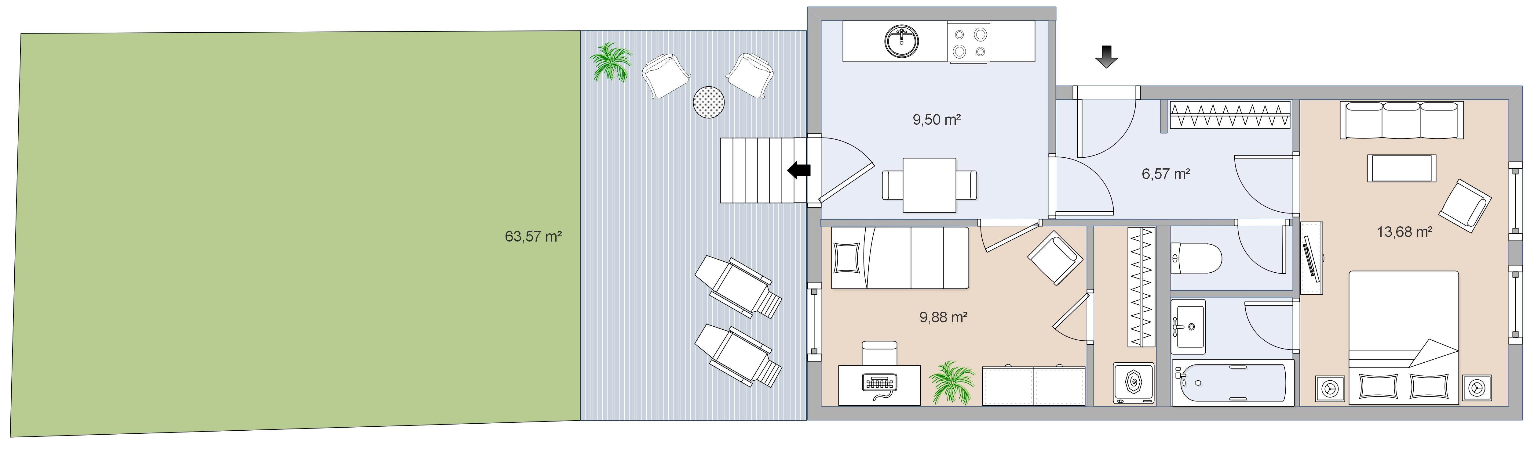 Sanierte 3-Zimmer-Gartenwohnung in ruhiger Lage