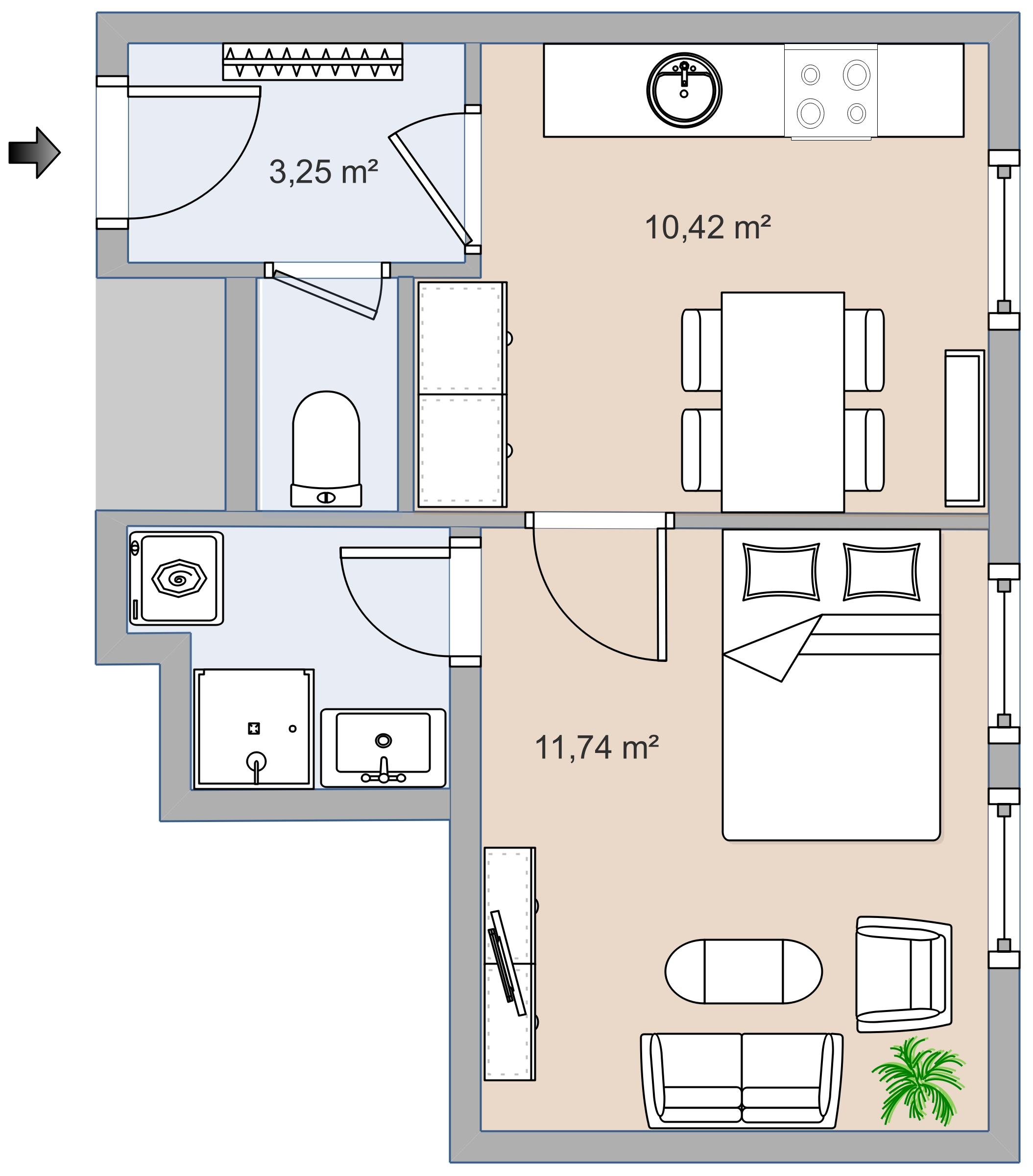 Charmante, 2-Zimmerwohnung in Eggenberg