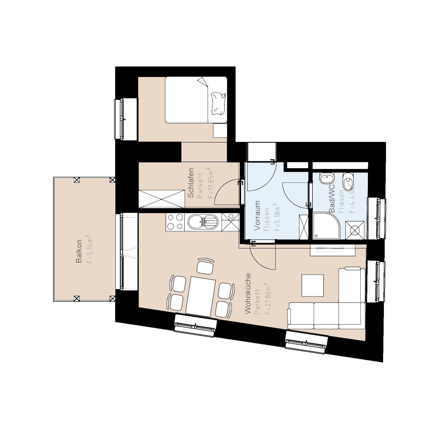 Gef&ouml;rderte Altbauwohnung mit Balkon