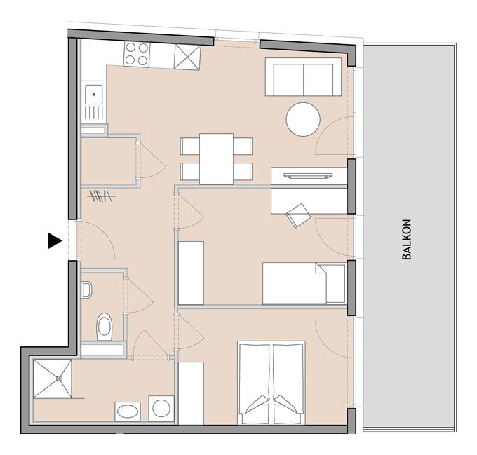 Elegante 3-Zimmerwohnung im aufstrebenden Bezirk Graz-G&ouml;sting
