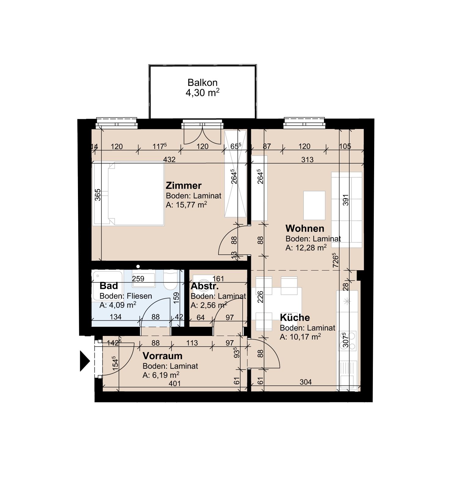 Geförderte Charmante Altbauwohnung mit Balkon
