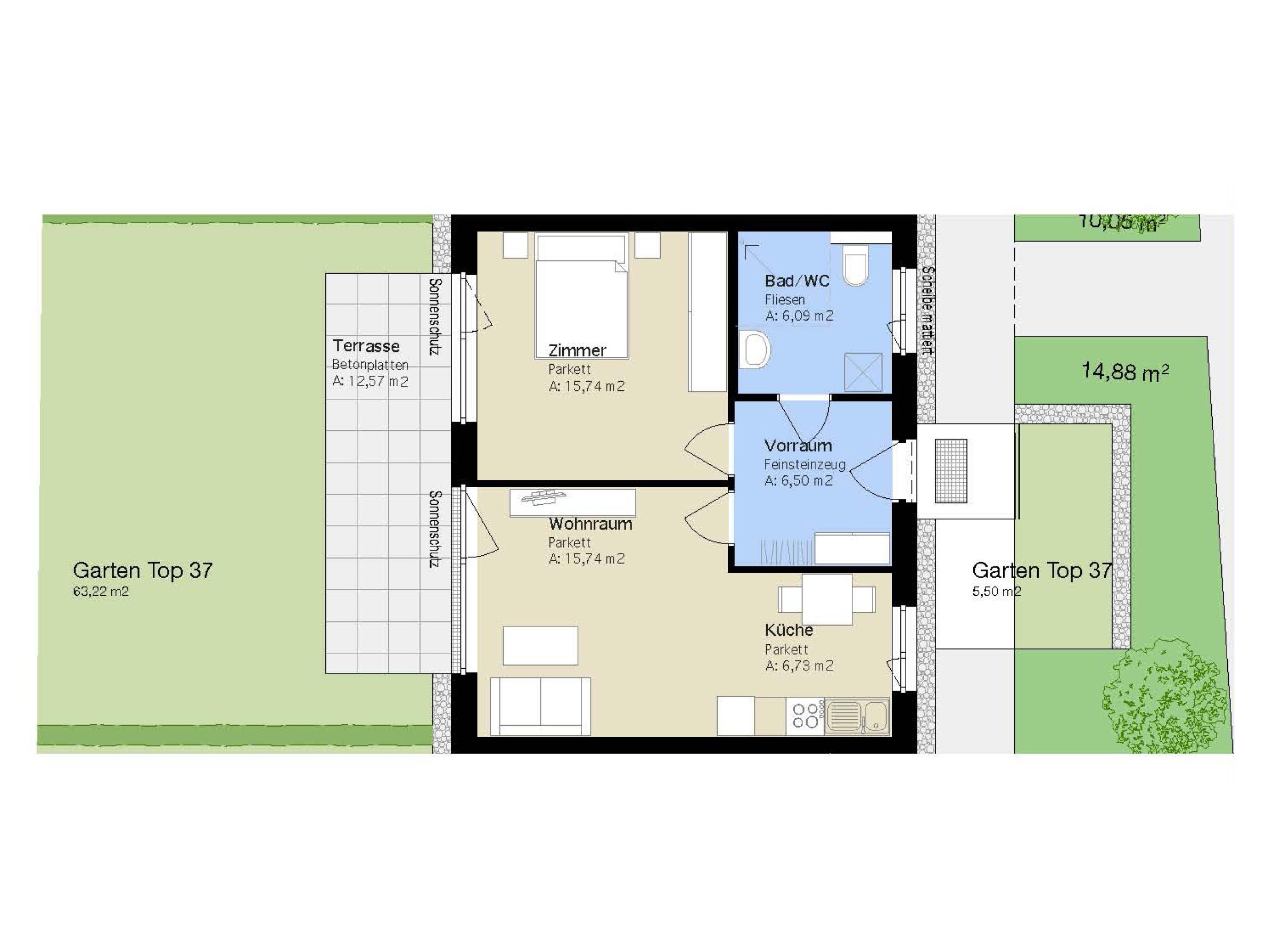 Exklusive Gartenwohnung im Herzen von Wetzelsdorf