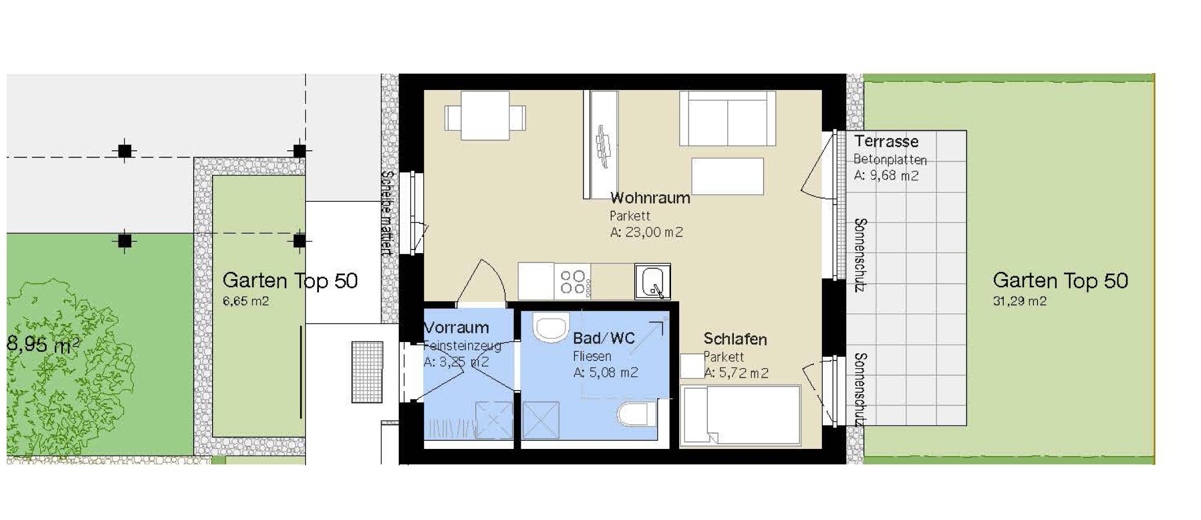 Geförderte Neubauwohnung mit Garten und Terrasse