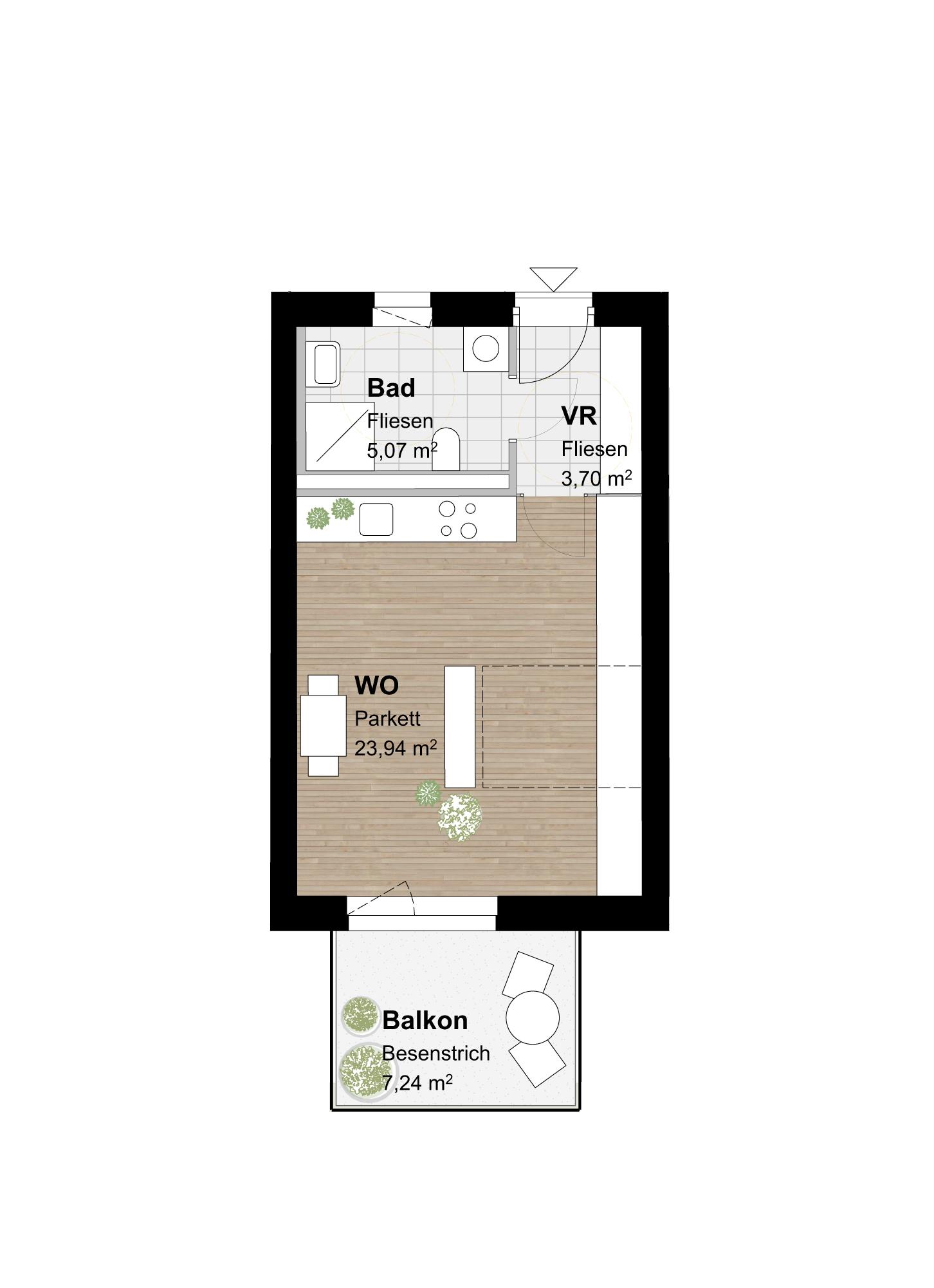 Einladende 1-Zimmer-Wohnung mit Balkon: Gemütlichkeit trifft auf praktische Eleganz!"