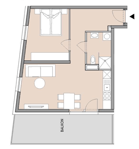 Strahlendes Wohnvergnügen: 2-Zimmer-Oase mit Traumbalkon!