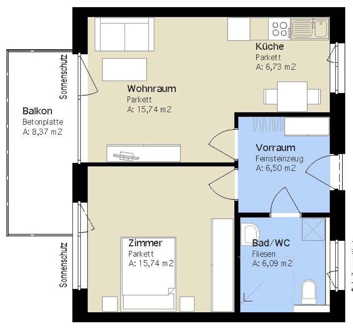 Moderne 2-Zimmerwohnung | Neubau 2019