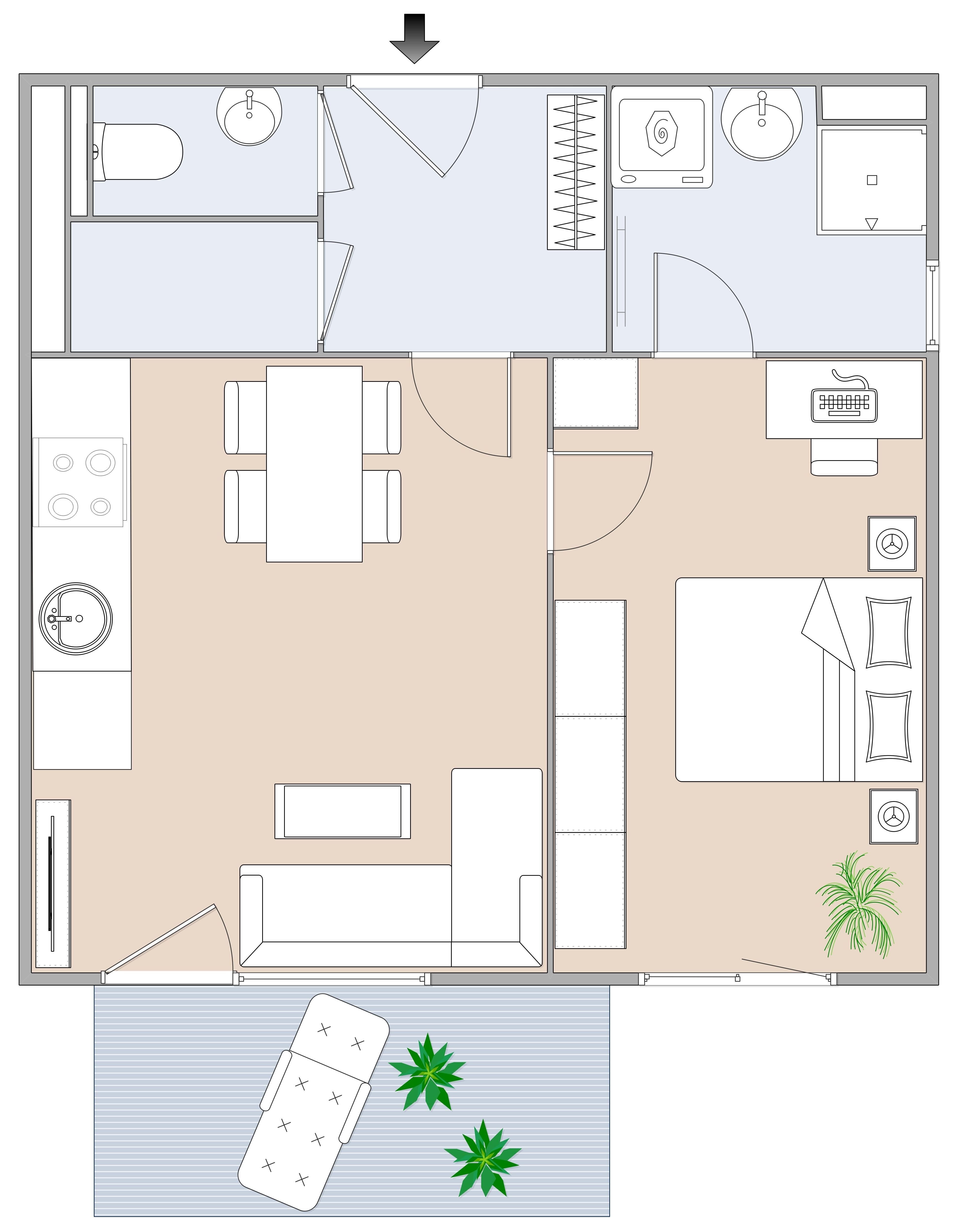 Moderne gef&ouml;rderte Neubauwohnung mit Balkon