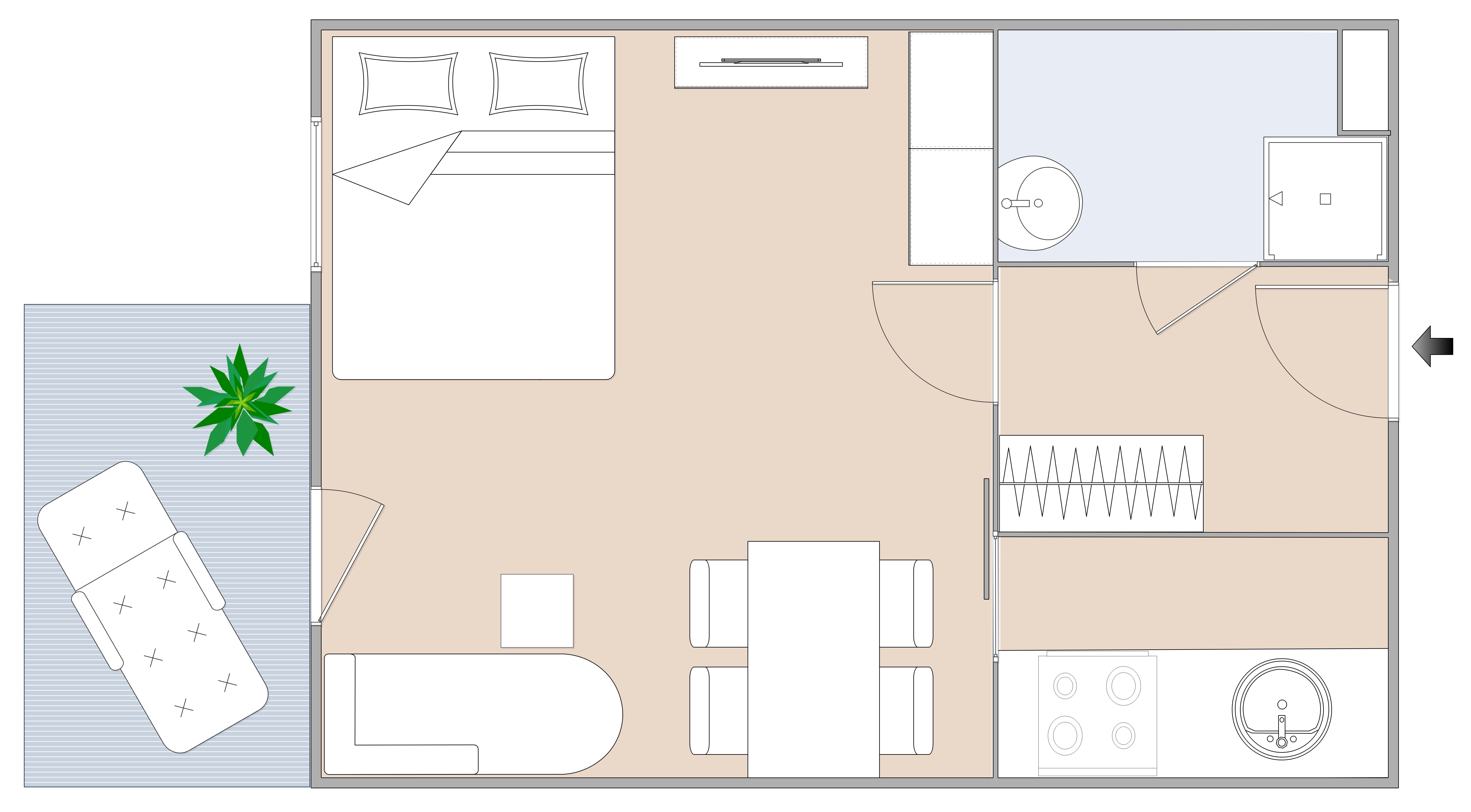 Kompakte Kleinwohnung mit Balkon und Vorraum