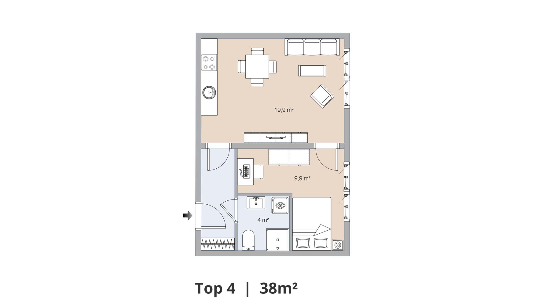 2-Zimmerwohnung Nahe des Zentrums|
