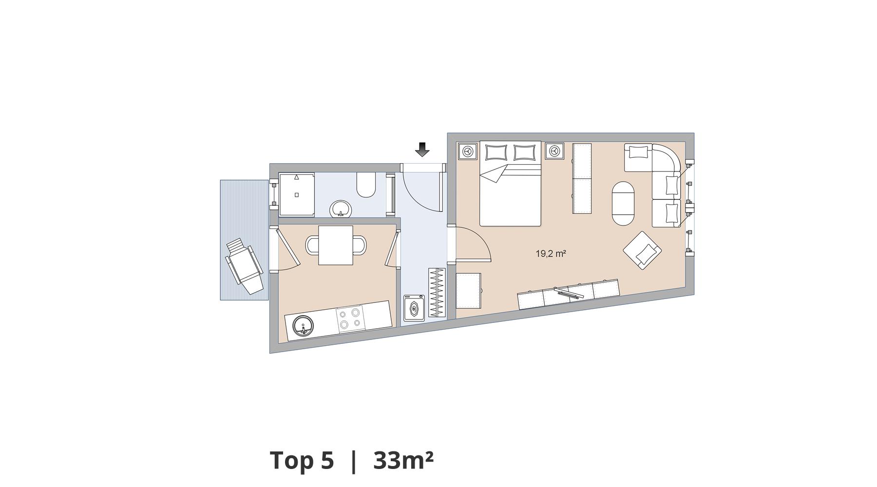 Moderne 1-Zimmerwohnung nahe des Zentrums