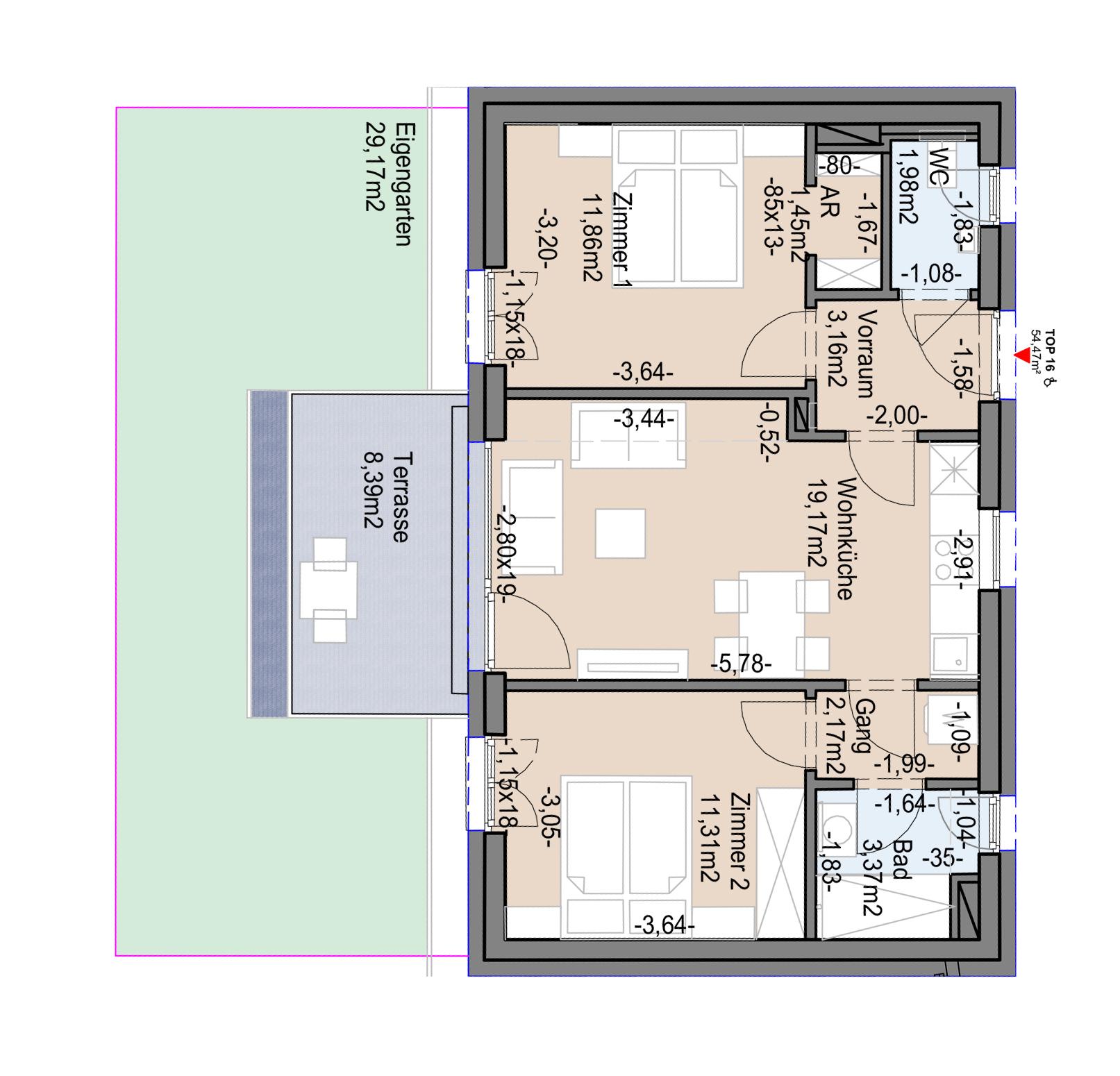 Geförderte Neubauwohnung mit Garten und Terrasse Geförderte Neubauwohnung mit Garten und Terrasse