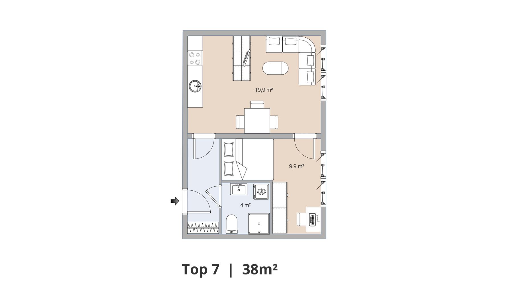 Wunderschöne 2-Zimmerwohnung Nahe des Zentrums