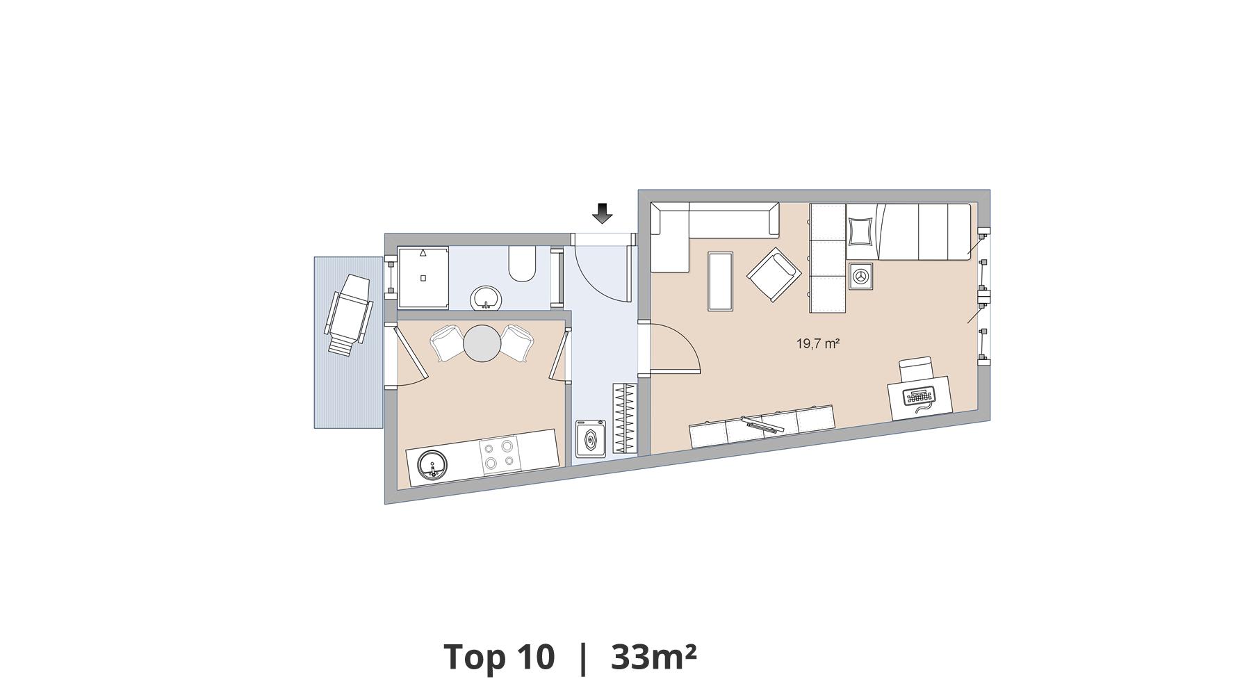 Sch&ouml;ne 1,5-Zimmerwohnung in Zentrumslage von Graz
