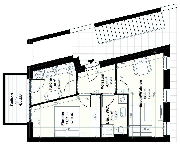 Neubauwohnung mit Balkon in schöner Lage